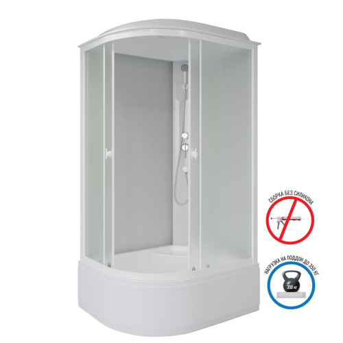 Душевая кабина Niagara Promo P90/80/40R/MT 90х80 асимметричная с крышей ориентация правая